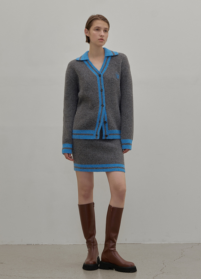 (CD-2081) Henry Set-up Overfit Knit Cardigan Korea