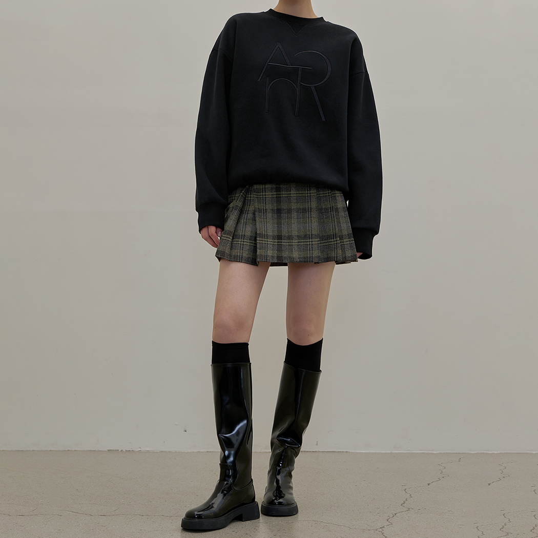 (SK-4850) Wool Multi Check Mini Skirt