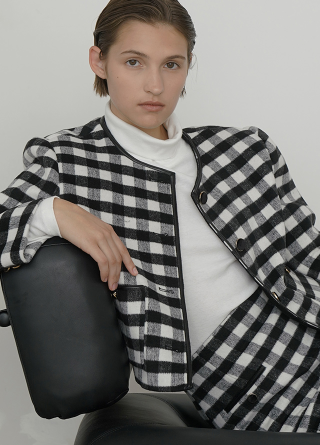 (ZT-6753)SIGNTAURE WOOL SLIM HALF NECK KNIT Korea