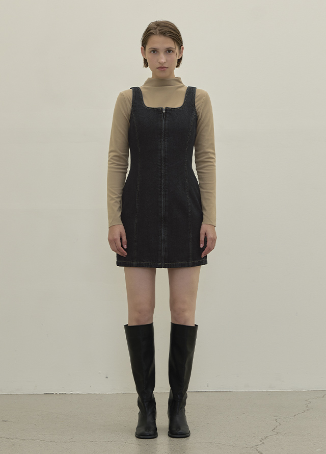 (ZT-6713)SIGNATURE WARM HALF NECK TEE Korea