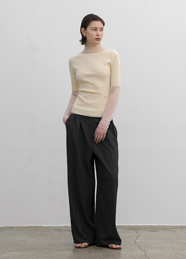 (BL-4189)KYN SLEEVELESS LAYERED OVERFIT SHIRT Korea