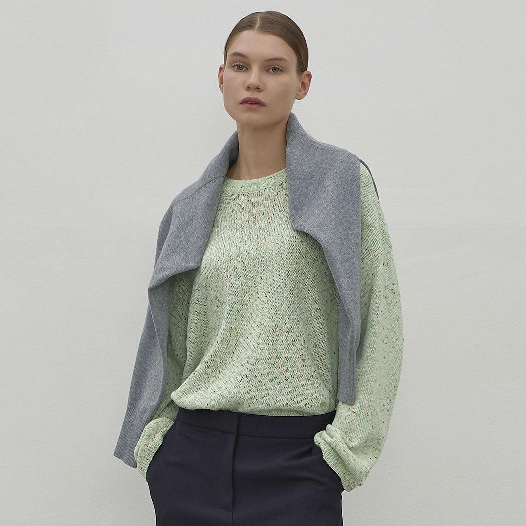 (T-6796)MARINE MULTI SLUB LOOSE FIT KNIT Korea