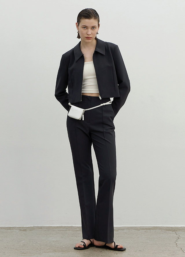 (JK-2929)MORE ZIP-UP SET-UP JACKET Korea