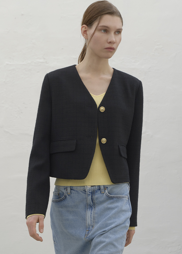 (ZT-6773)NEW HEART NECK RIBBED SLIM KNIT Korea