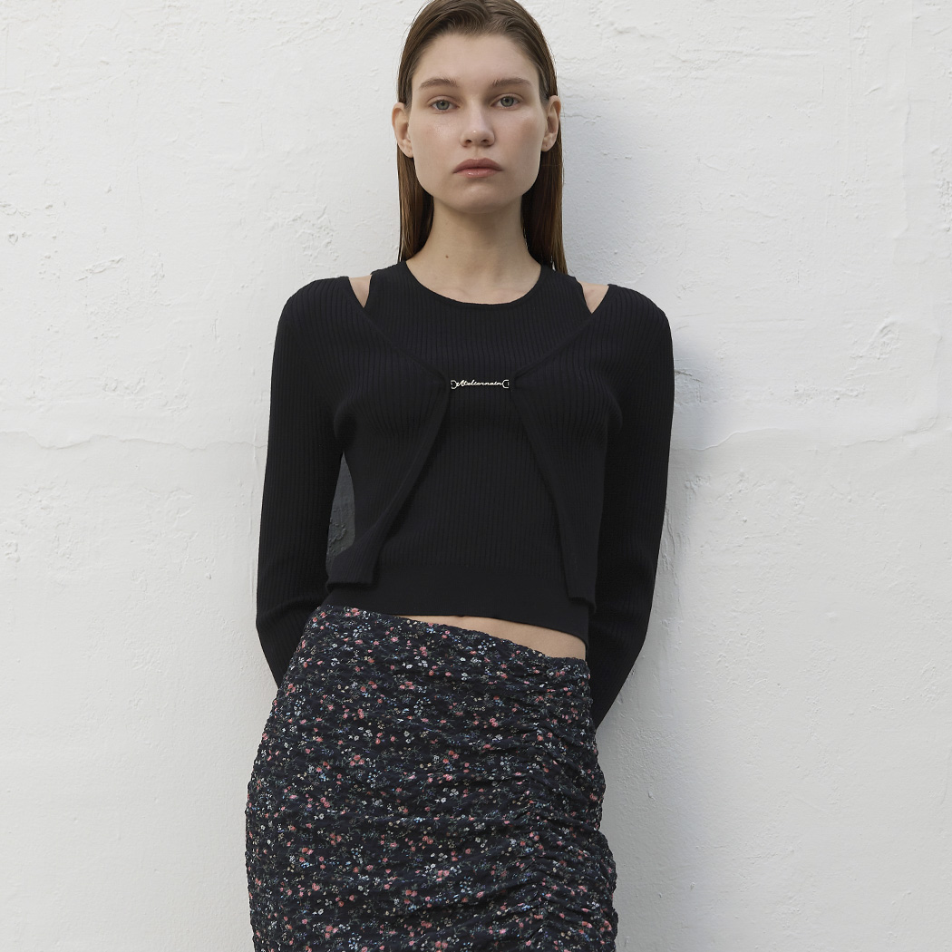 (CD-2095)LORRAINE HALTER TOP&CARDIGAN SET S