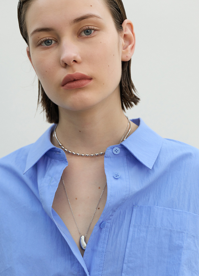 (Z-BL-4200)OBB BACK POINT OVERFIT SHIRT Korea