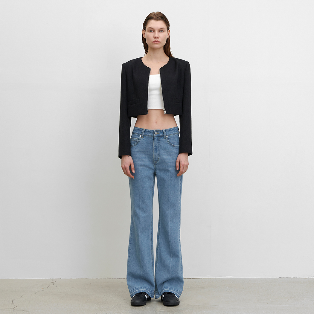 (PT-5499)TEO SLIM BOOTCUT DENIM PANTS
