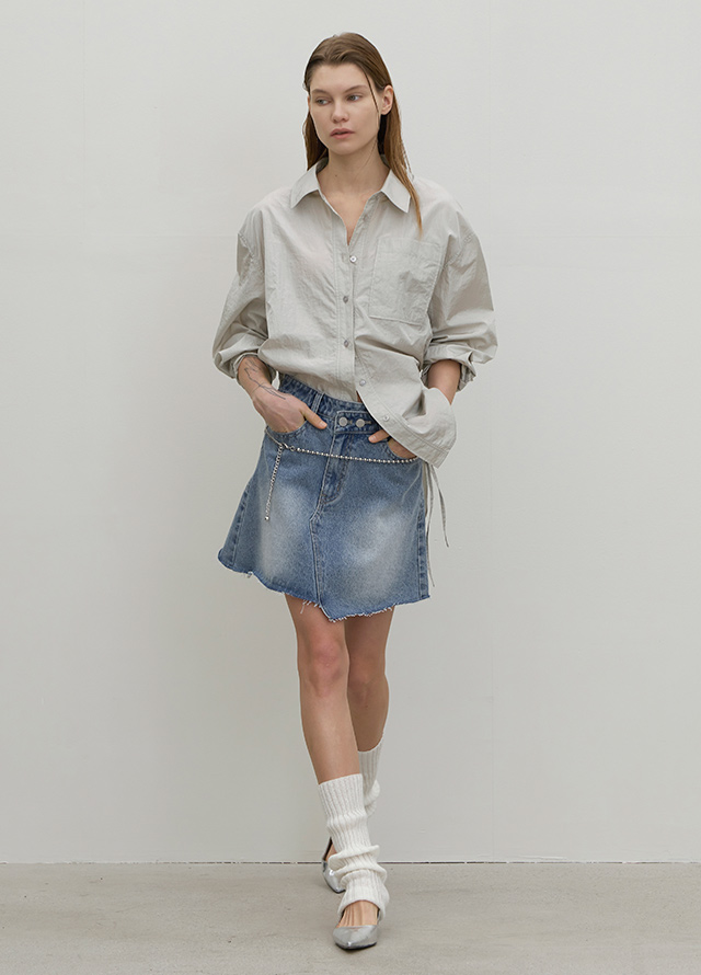 (T-6769)ODD UNBALANCED TWO-WAY TEE SET S Korea