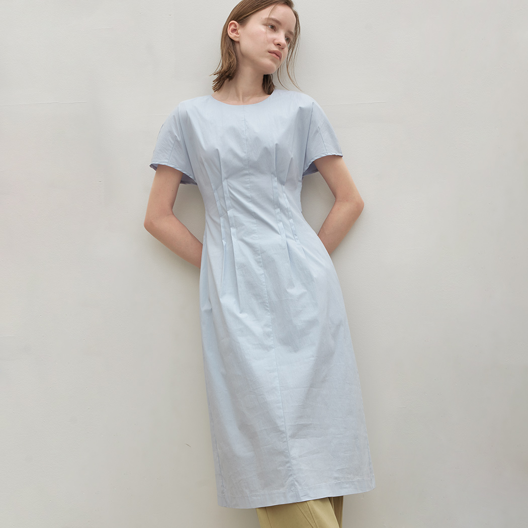 (OP-6194)ESSENTIAL MARY PINTUCK DRESS