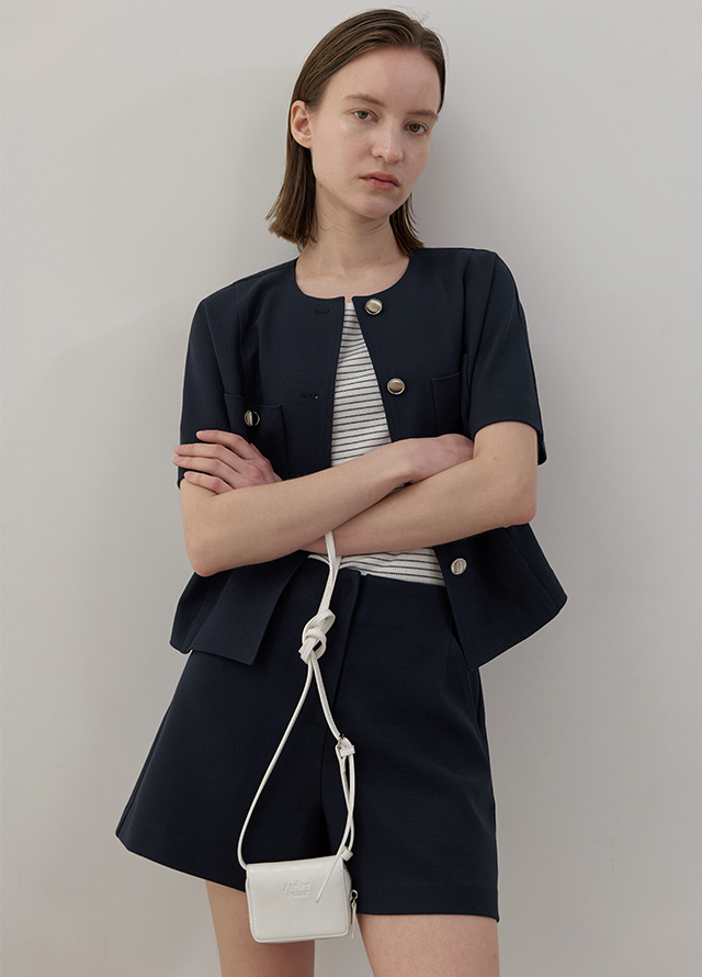 (JK-2939)OUI RAGLAN TWEED SET-UP JACKET Korea