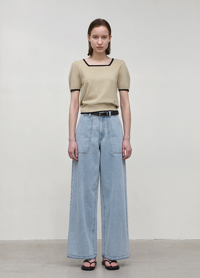 (ZT-6845)EDITH VOLUME HALF SLEEVE KNIT Korea