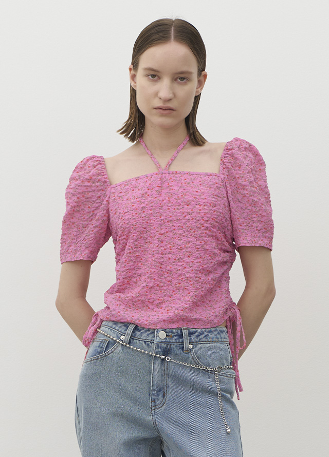 (PT-5544)CURVED WIDE DENIM PANTS Korea