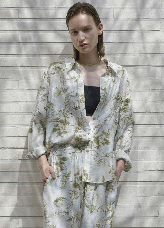 (PT-5565)BOTANIC STRING SET-UP PANTS Korea