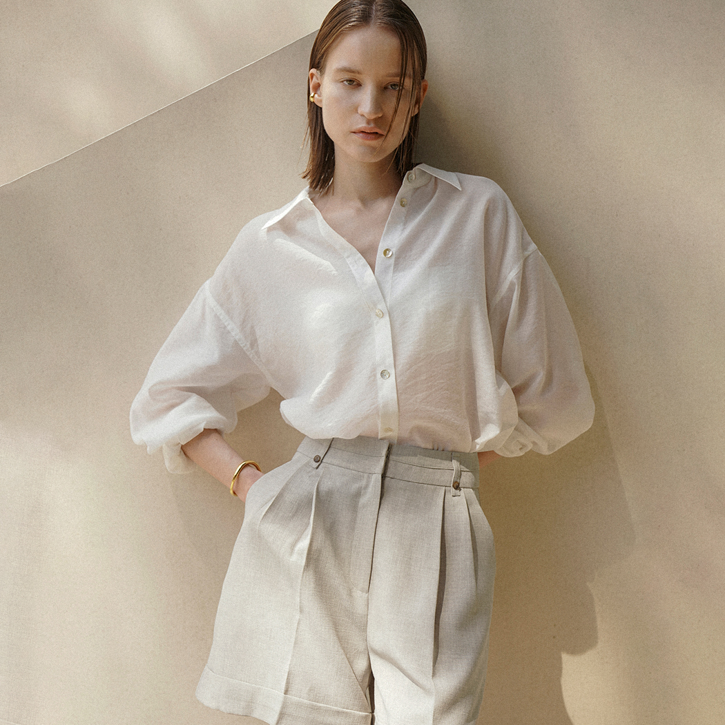 (BL-4249)BOTA SOLID SHIRT