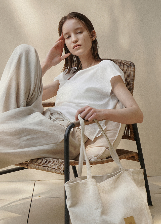 (PT-5563)MOLLY STRING LINEN PANTS Korea