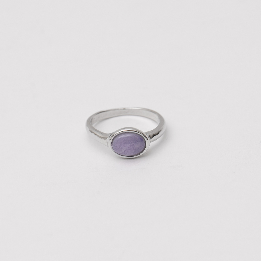 (R-396)ROUGH STONE PURPLE RING