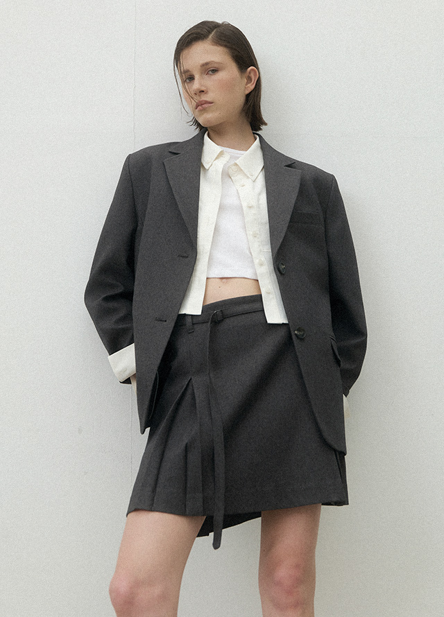 (JK-2968)ESSENTIAL SOLID SET-UP JACKET Korea