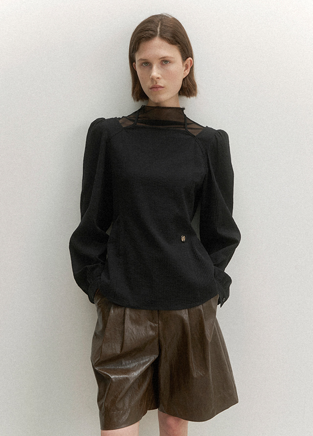 (ZT-6935)ESSENTIAL SOFT DRAPE NECK TEE Korea