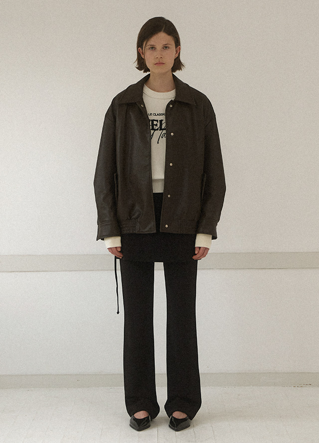(JP-560)ROHAN OVERFIT LEATHER JUMPER Korea