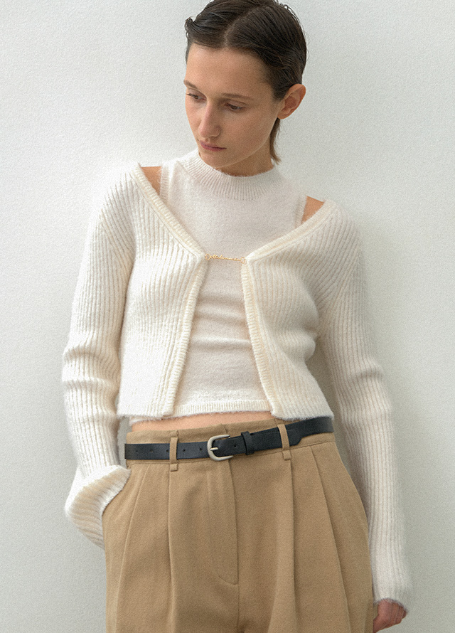 (JK-2994)CHAIN SET-UP TWEED JACKET Korea