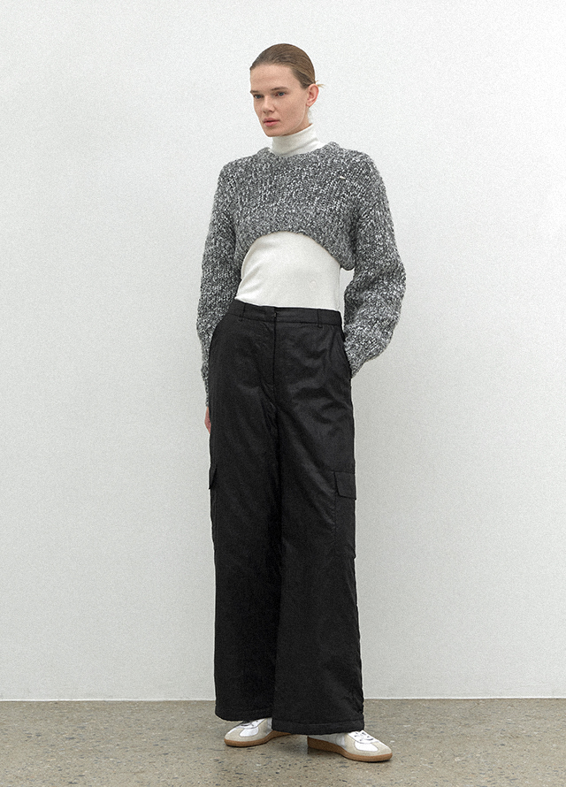 (CD-2179)FAKE ANGORA ROUND CARDIGAN Korea