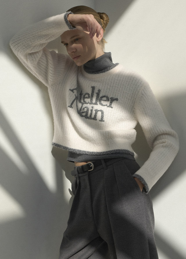 (T-6985)ESSENTIAL WOOL POLO NECK KNIT Korea