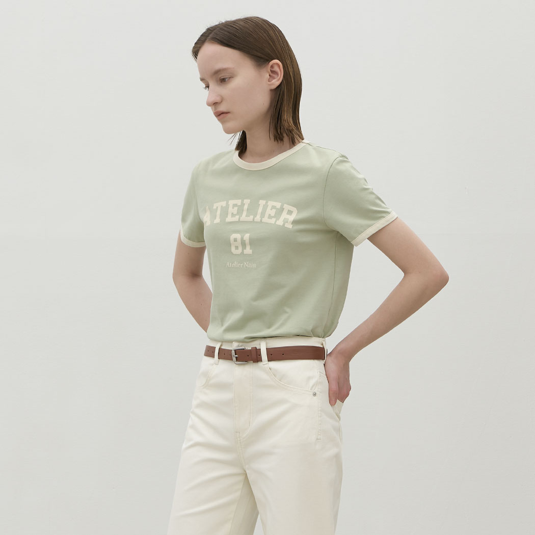 (T-6806)ATELIER NUMBERING COLOR TEE