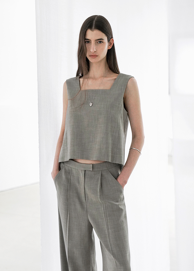 (PT-5667)ROU SET-UP BANDING PANTS Korea