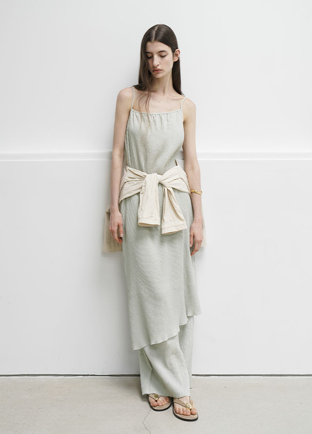 (PT-5636)LIT PLEATS BANDING PANTS Korea
