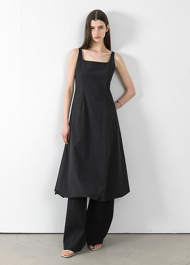 (PT-5640)ANNA SEMI WIDE SET-UP KNIT PANTS Korea