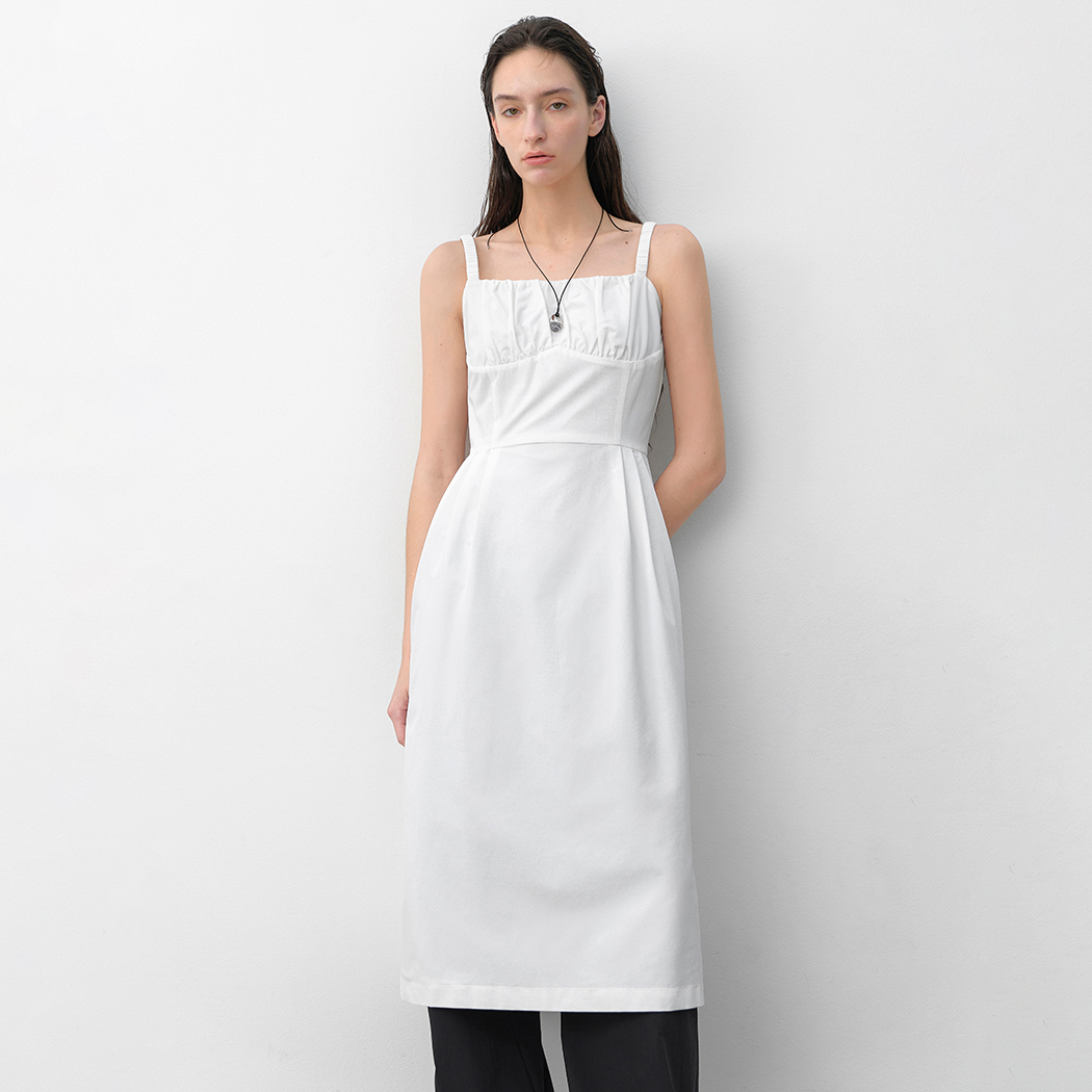 (OP-6272)ISLA SHIRRING TUCK DRESS