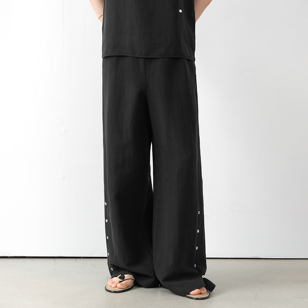 (PT-5670)MOBLE SET-UP BANDING WIDE PANTS