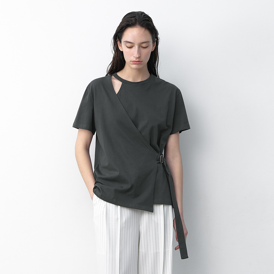 (T-7038)ALEXA UNBALANCE LAYERD TEE Korea