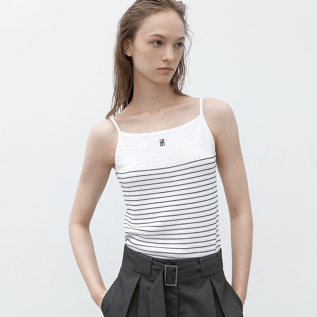 (T-7064)ESSENTIAL COY STRIPE KNIT