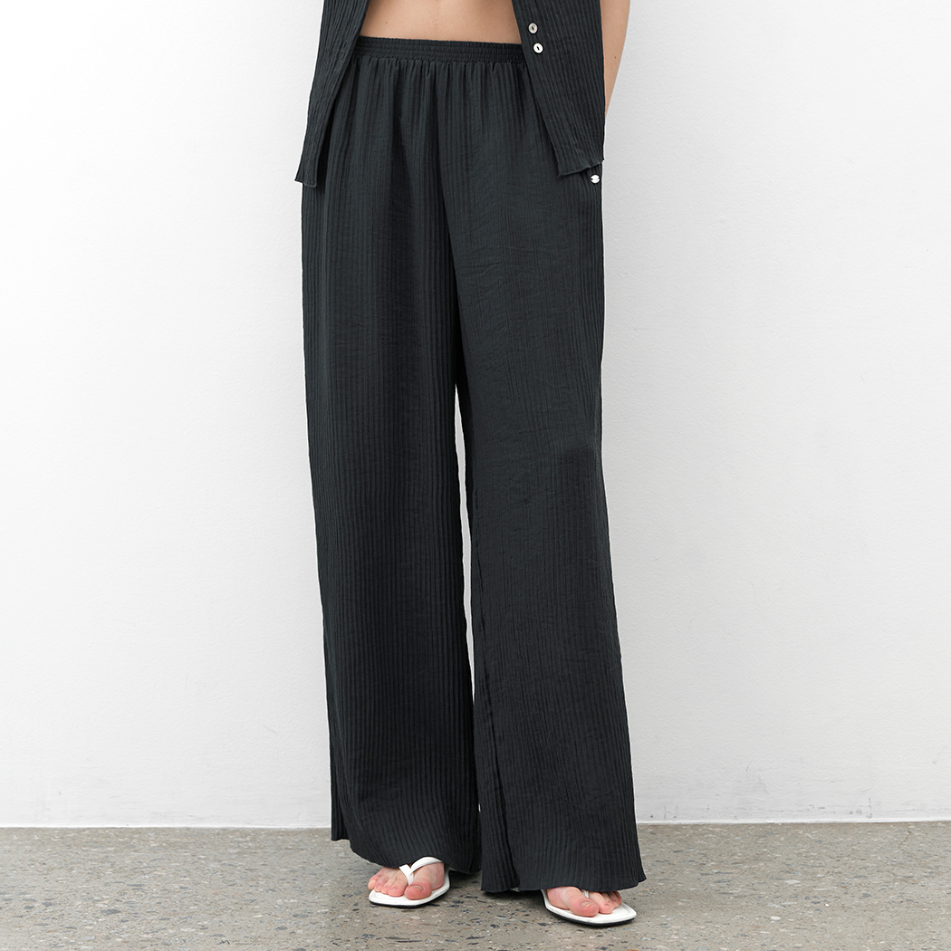 (PT-5636)LIT PLEATS BANDING PANTS