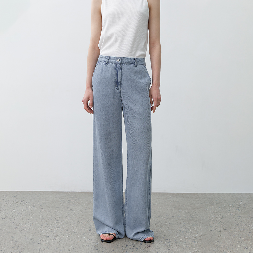 (PT-5677)ANN TWILL TENCEL DENIM PANTS