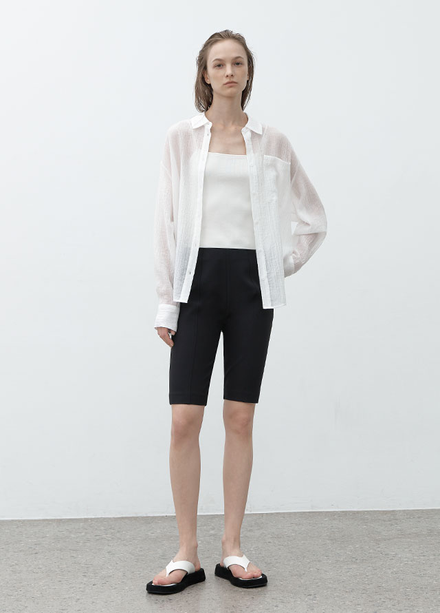 (Z-BL-4219)GENT OVERFIT SEER SHIRT Korea