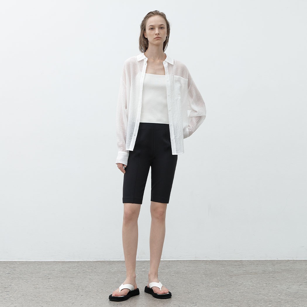 (PT-5644)PINTUCK BIKER PANTS