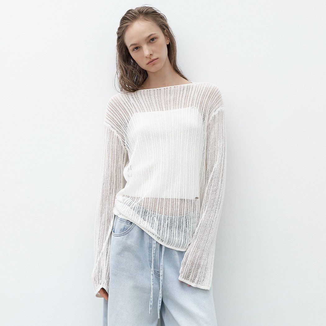 (T-7062)ICE LINEN NET COVER UP KNIT Korea