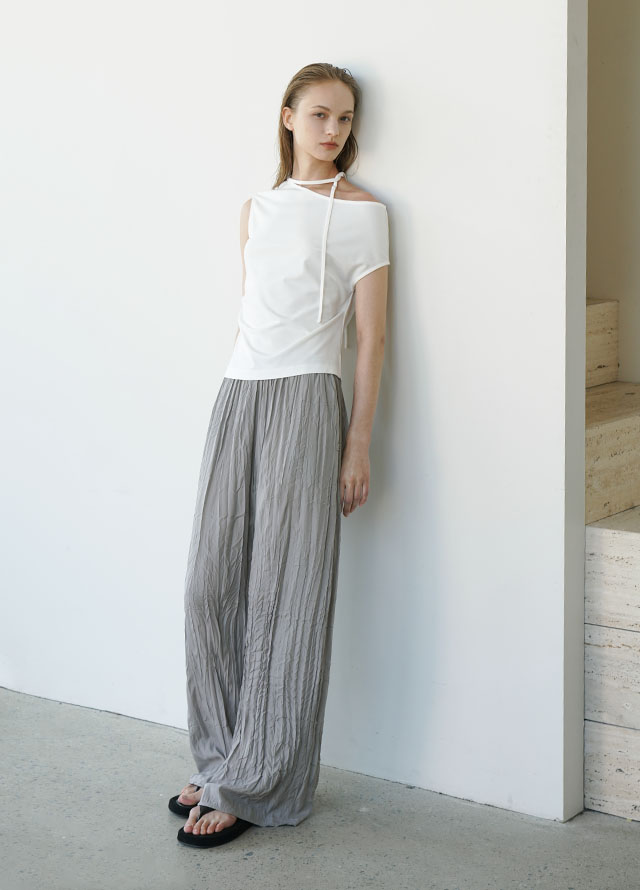 (T-7037)NECK STRING OFF SHOULDER TOP Korea