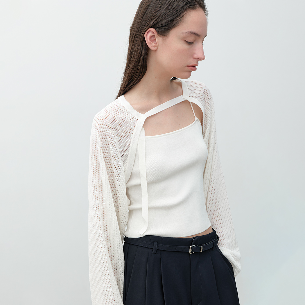 (Z-CD-2123)COLING SCASI KNIT BOLERO