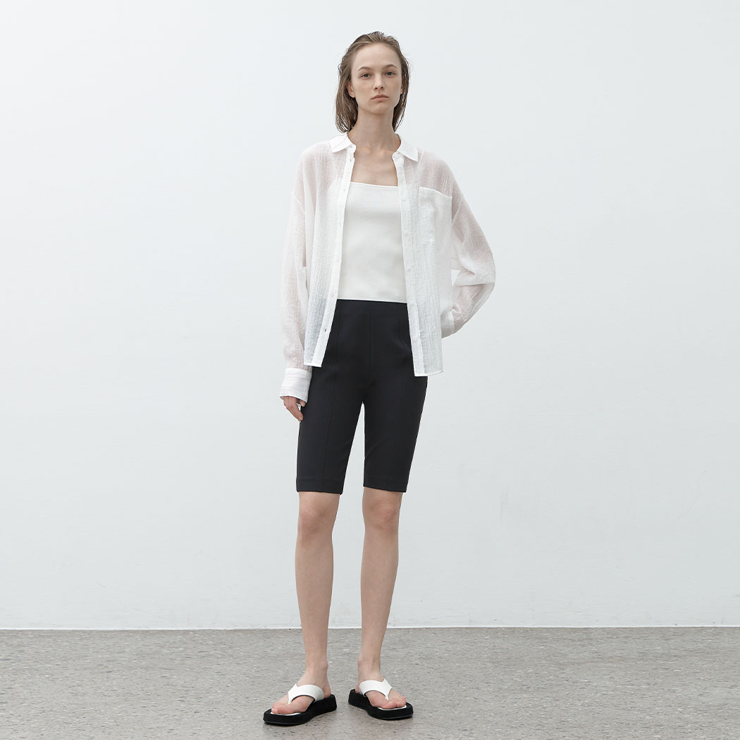 (PT-5644)PINTUCK BIKER PANTS