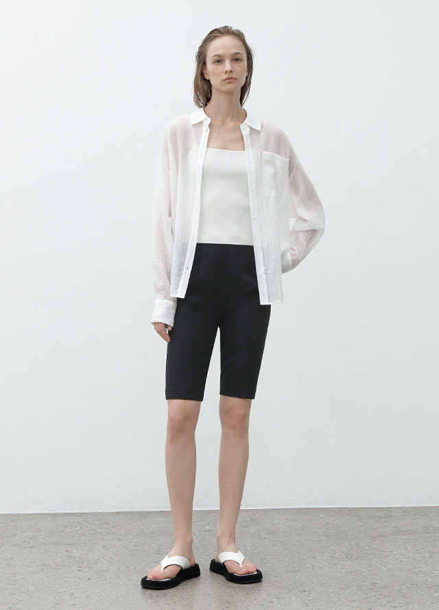 (Z-BL-4219)GENT OVERFIT SEER SHIRT Korea