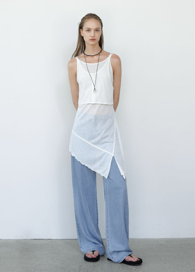 (PT-5675)ELPO WIDE FIT DENIM PANTS Korea