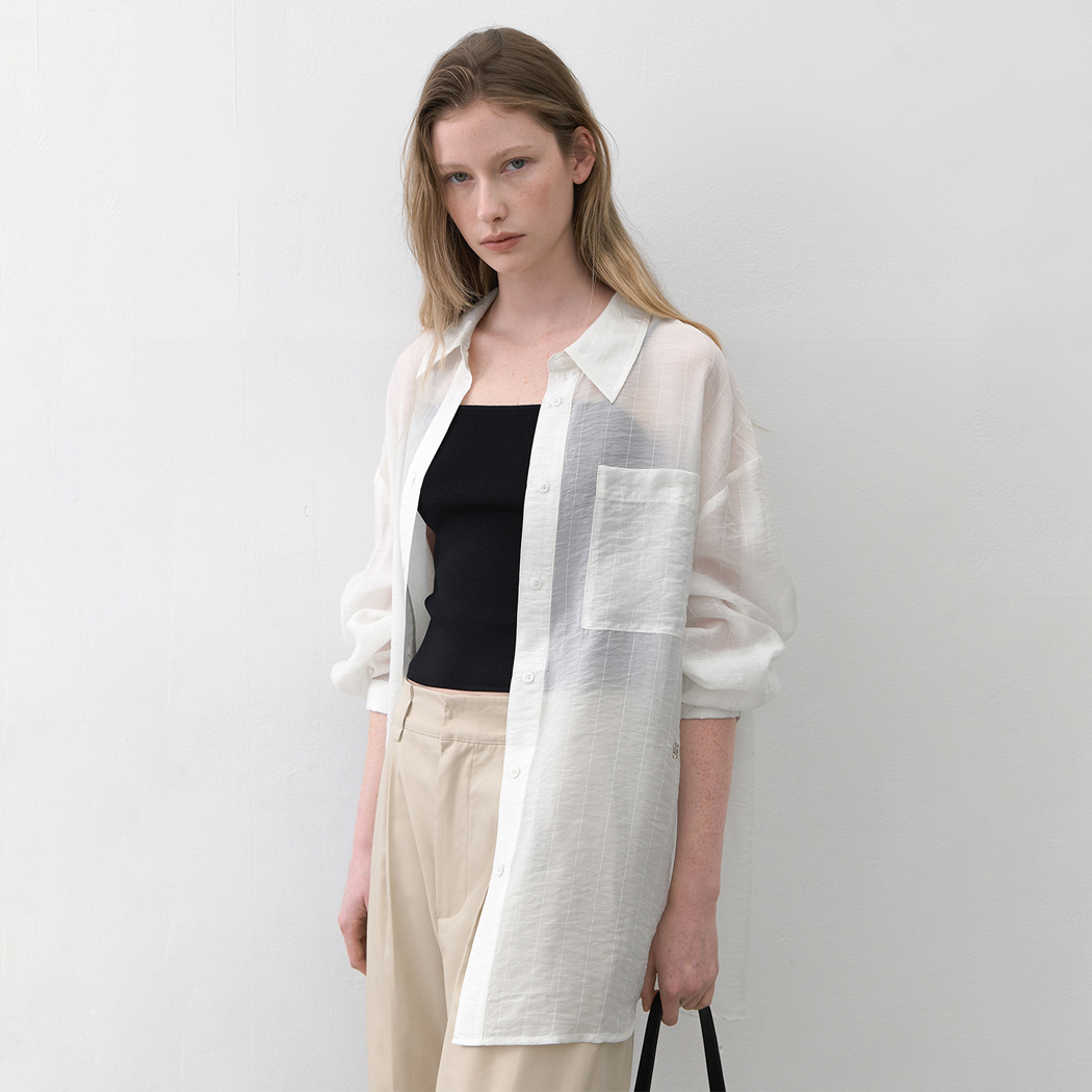 (BL-4325)ESSENTIAL STRIPE LOOSE FIT SHIRT
