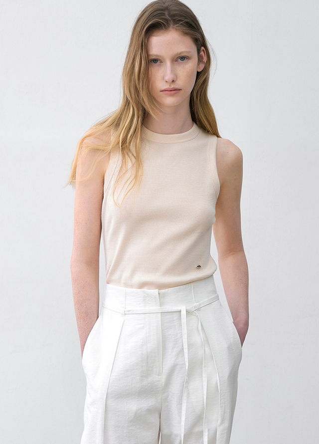(PT-5660)ESSENTIAL PINTUCK STRAP PANTS Korea