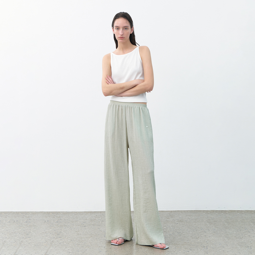 (PT-5636)LIT PLEATS BANDING PANTS