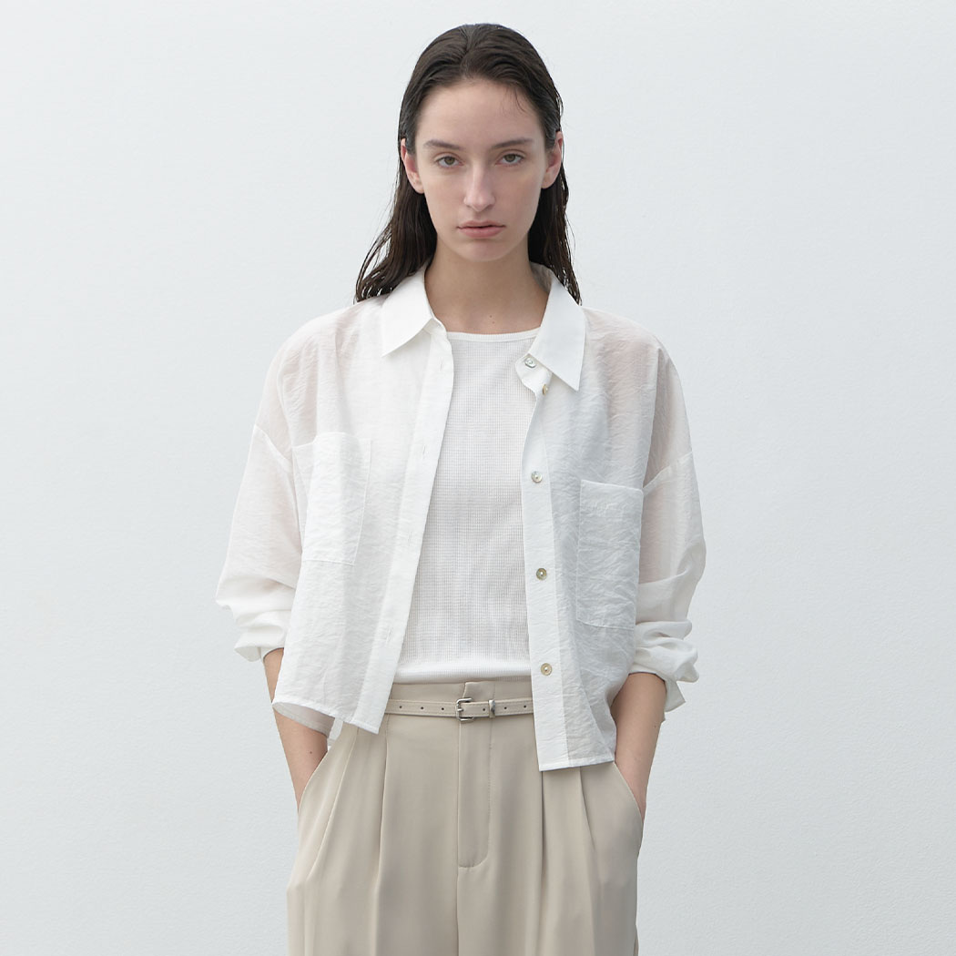 (Z-BL-4134)DAILY SOFT CROP SHIRT