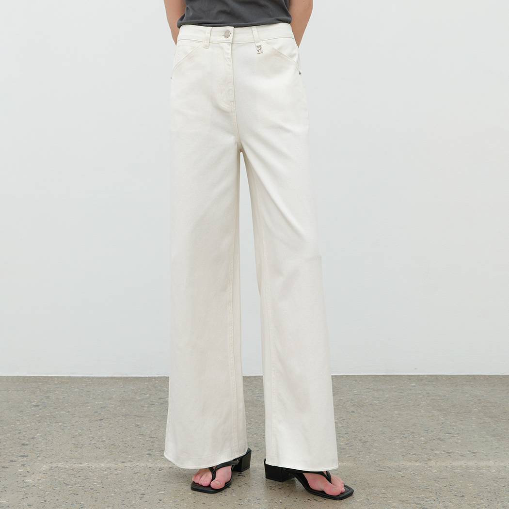 (PT-5682)ESSENTIAL SOLID WIDE PANTS
