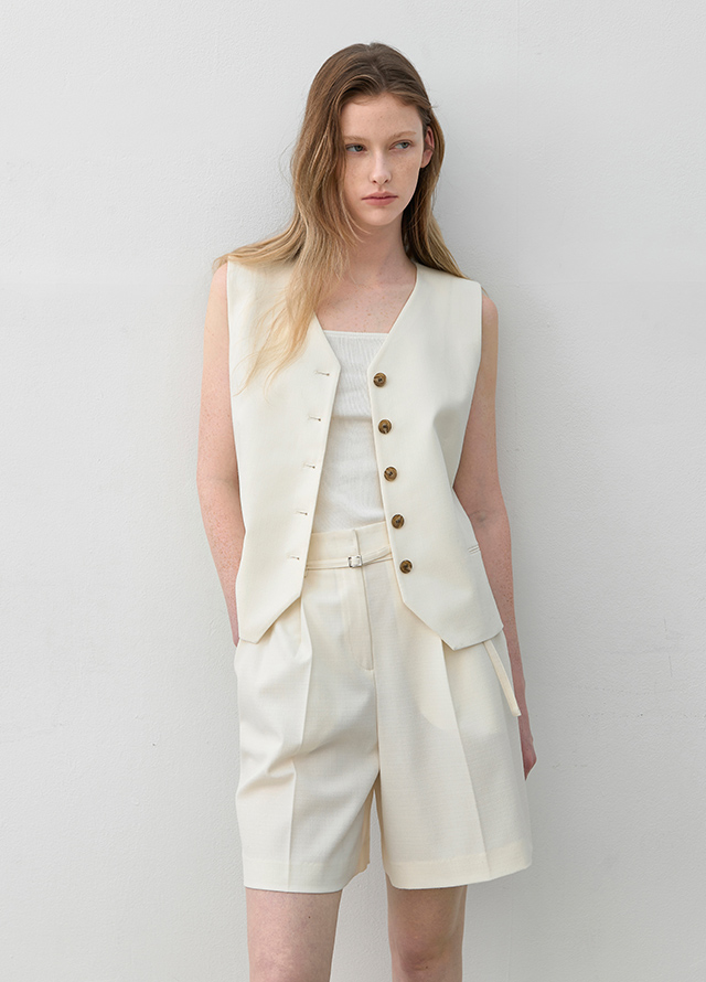 (CD-2198)COOLING SLUB TOP&CARDIGAN SET S Korea